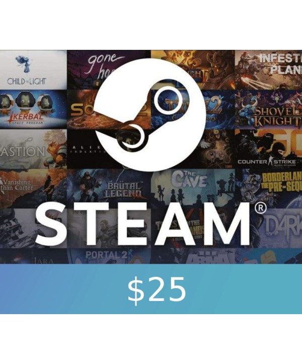 Steam Wallet Card $25 TURKEY Activation Code Steam Key 
